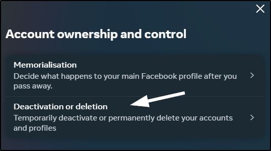 deactivation and deletion - facebook account delete